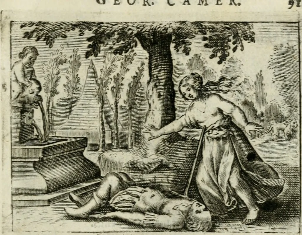 An illustration from Emblemata amatoria Georgii Camerarii, 1627, leaf 94