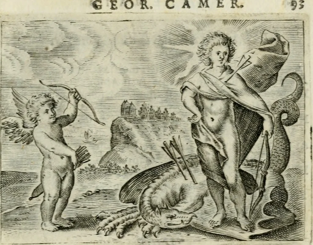 An illustration from Emblemata amatoria Georgii Camerarii, 1627, leaf 96