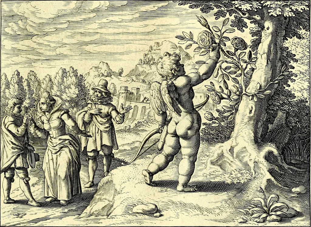 An illustration from Emblemata amatoria. Afbeeldinghen van minne. Emblemes d'amovr, 1618, leaf 32