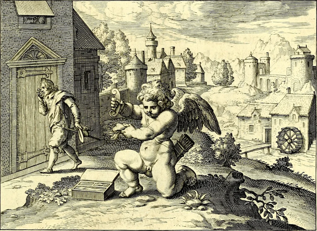 An illustration from Emblemata amatoria. Afbeeldinghen van minne. Emblemes d'amovr, 1618, leaf 34