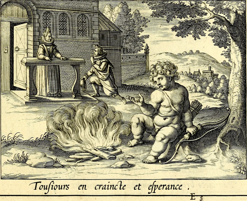 An illustration from Emblemata amatoria. Afbeeldinghen van minne. Emblemes d'amovr, 1618, leaf 40