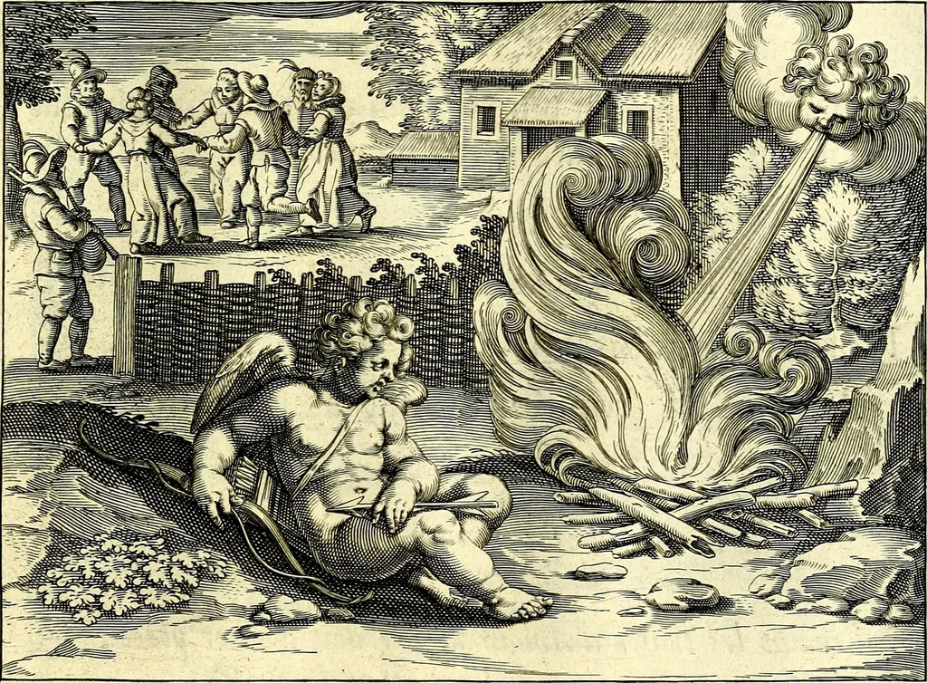 An illustration from Emblemata amatoria. Afbeeldinghen van minne. Emblemes d'amovr, 1618, leaf 44