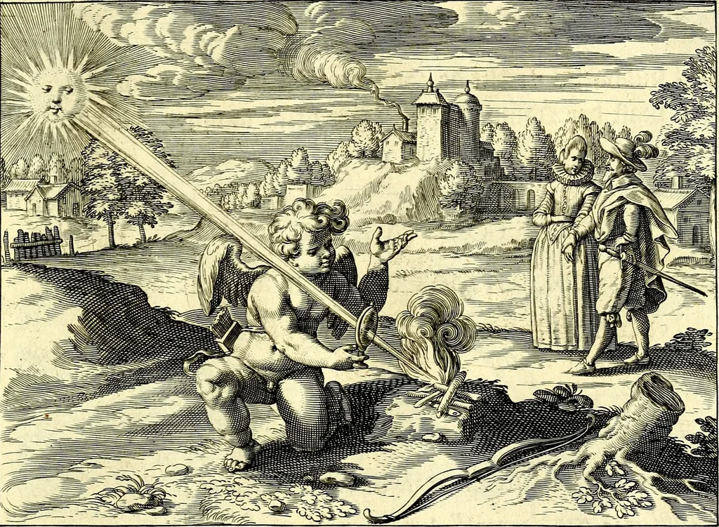An illustration from Emblemata amatoria. Afbeeldinghen van minne. Emblemes d'amovr, 1618, leaf 48