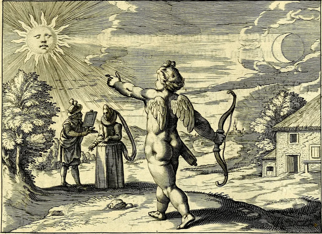 An illustration from Emblemata amatoria. Afbeeldinghen van minne. Emblemes d'amovr, 1618, leaf 62