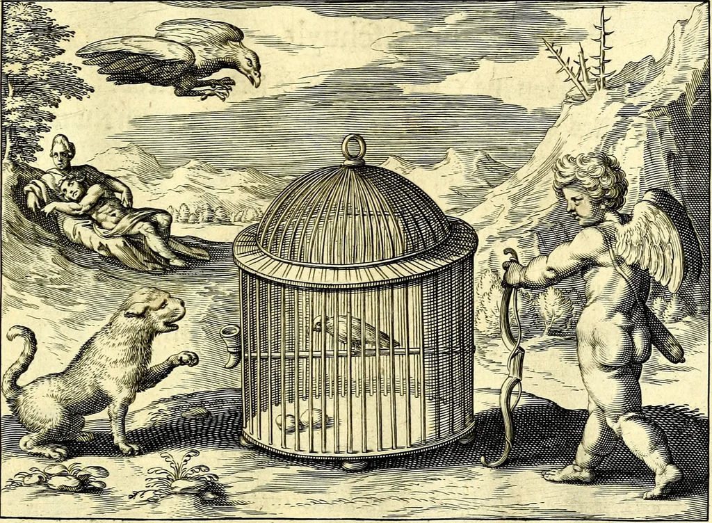 An illustration from Emblemata amatoria. Afbeeldinghen van minne. Emblemes d'amovr, 1618, leaf 68