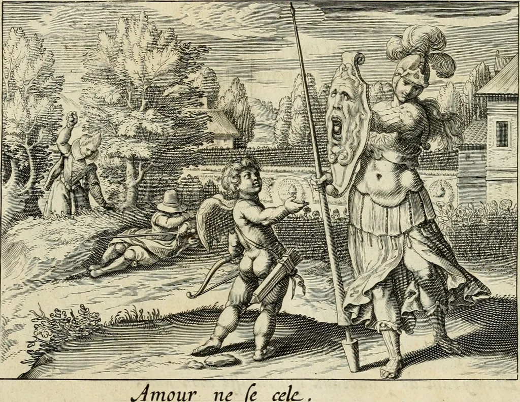 An illustration from Emblemata amatoria = Afbeeldinghen van minne = Emblemes d'amour, 1618, leaf 18