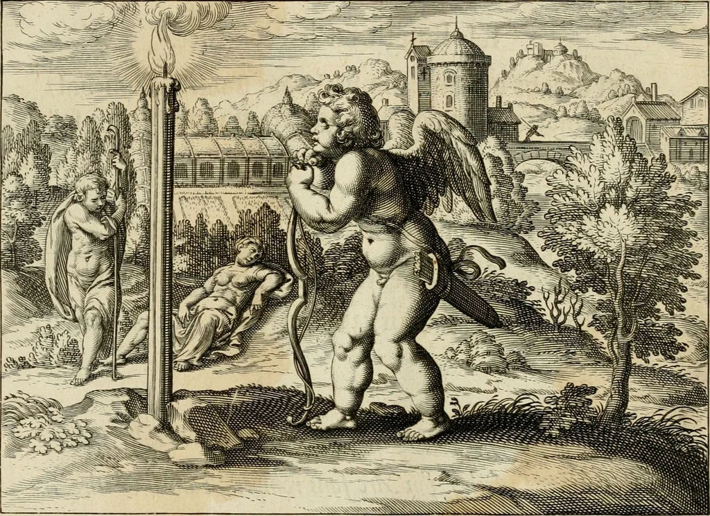 An illustration from Emblemata amatoria = Afbeeldinghen van minne = Emblemes d'amour, 1618, leaf 22