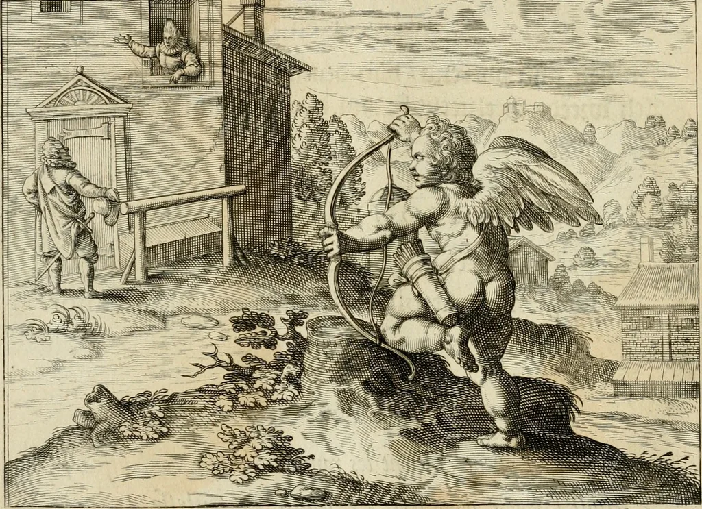 An illustration from Emblemata amatoria = Afbeeldinghen van minne = Emblemes d'amour, 1618, leaf 24