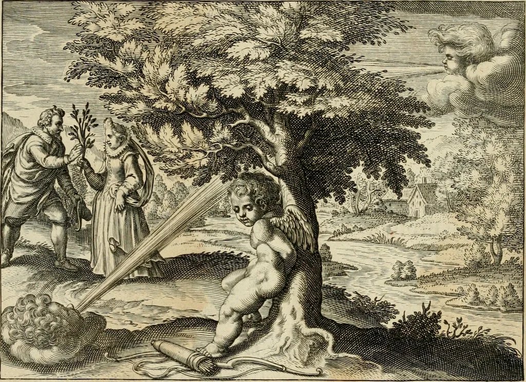 An illustration from Emblemata amatoria = Afbeeldinghen van minne = Emblemes d'amour, 1618, leaf 26