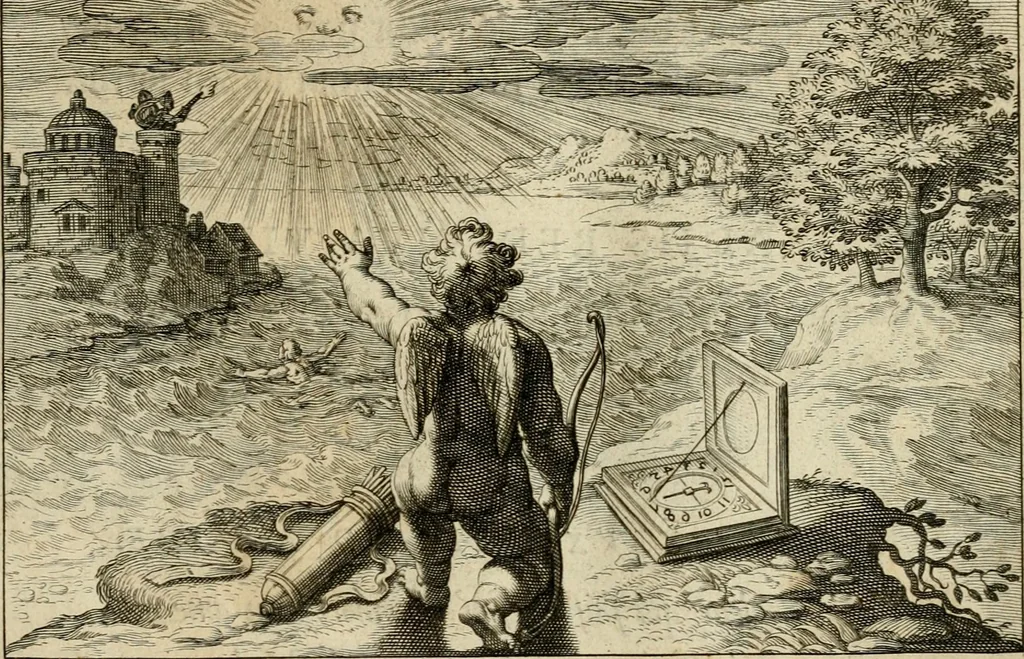 An illustration from Emblemata amatoria = Afbeeldinghen van minne = Emblemes d'amour, 1618, leaf 28