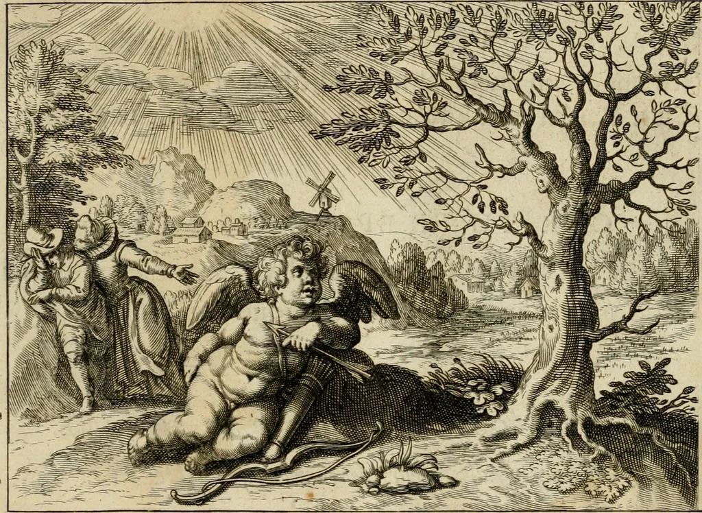 An illustration from Emblemata amatoria = Afbeeldinghen van minne = Emblemes d'amour, 1618, leaf 30