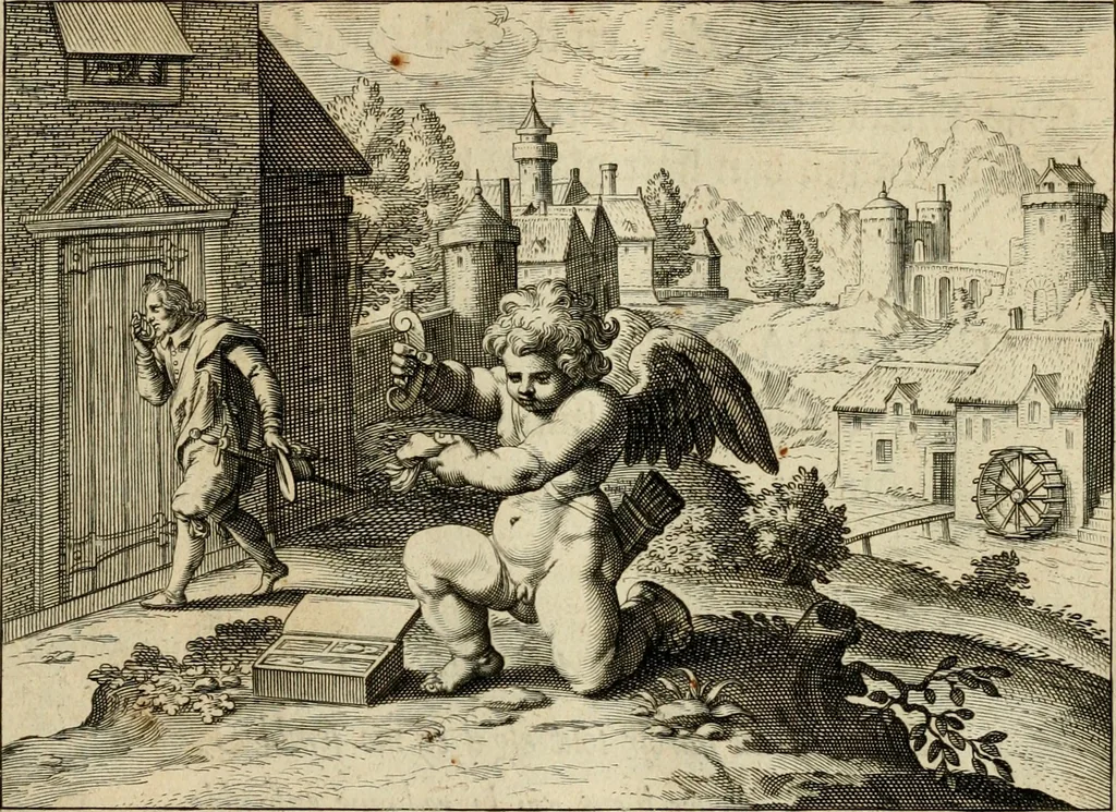 An illustration from Emblemata amatoria = Afbeeldinghen van minne = Emblemes d'amour, 1618, leaf 34