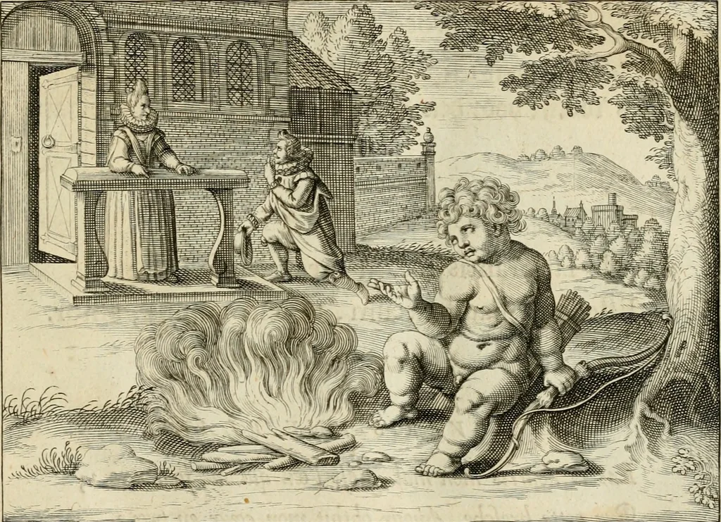 An illustration from Emblemata amatoria = Afbeeldinghen van minne = Emblemes d'amour, 1618, leaf 40