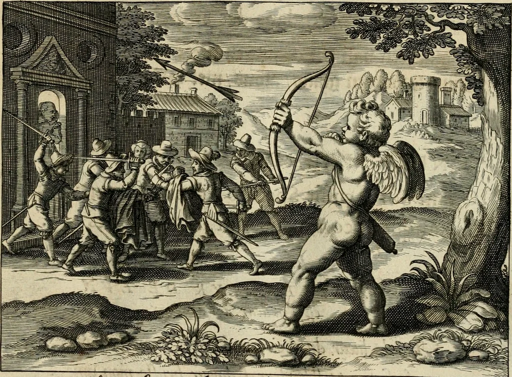 An illustration from Emblemata amatoria = Afbeeldinghen van minne = Emblemes d'amour, 1618, leaf 46