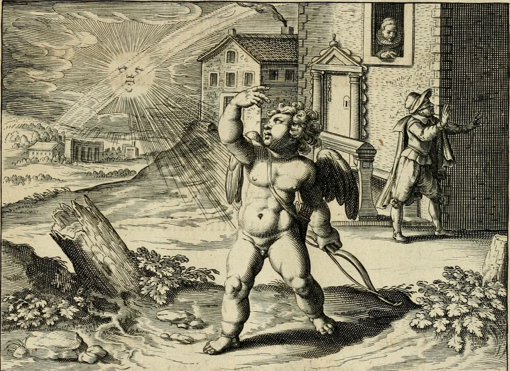 An illustration from Emblemata amatoria = Afbeeldinghen van minne = Emblemes d'amour, 1618, leaf 50