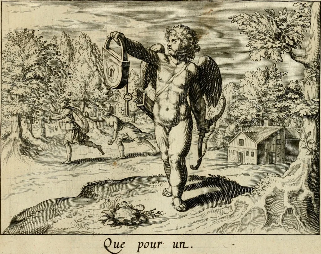 An illustration from Emblemata amatoria = Afbeeldinghen van minne = Emblemes d'amour, 1618, leaf 52