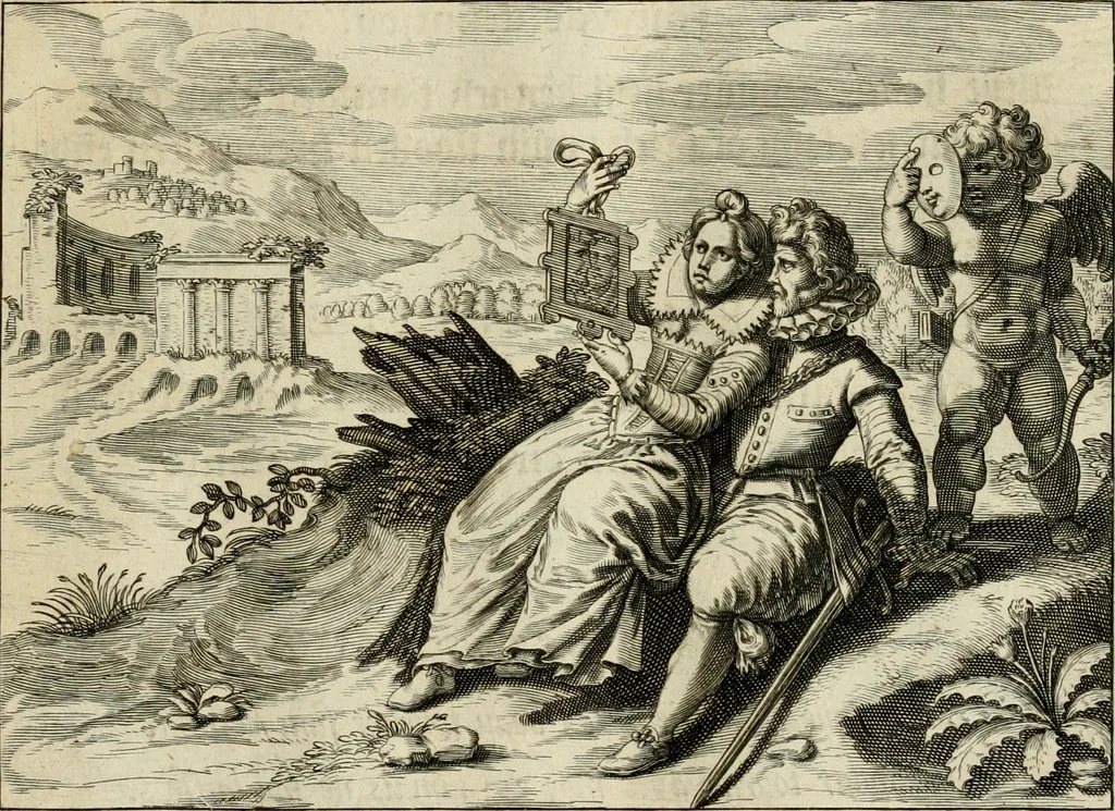 An illustration from Emblemata amatoria = Afbeeldinghen van minne = Emblemes d'amour, 1618, leaf 54