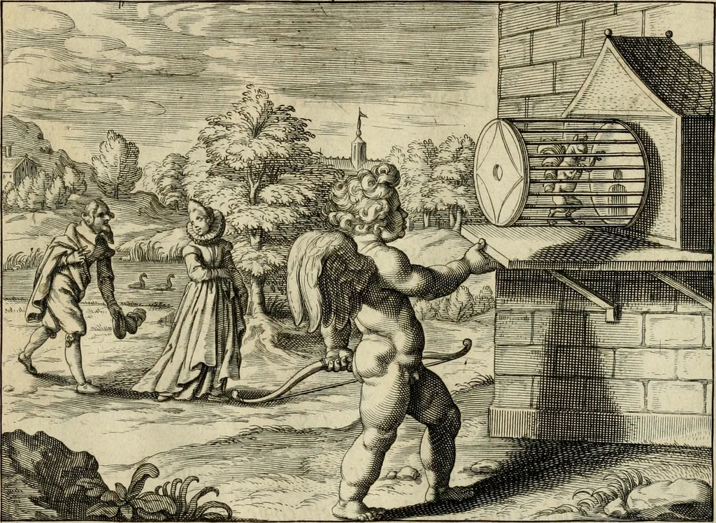 An illustration from Emblemata amatoria = Afbeeldinghen van minne = Emblemes d'amour, 1618, leaf 56