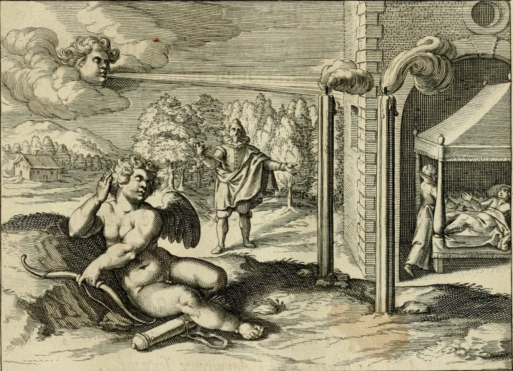 An illustration from Emblemata amatoria = Afbeeldinghen van minne = Emblemes d'amour, 1618, leaf 66