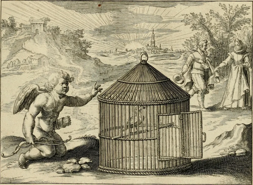 An illustration from Emblemata amatoria = Afbeeldinghen van minne = Emblemes d'amour, 1618, leaf 68