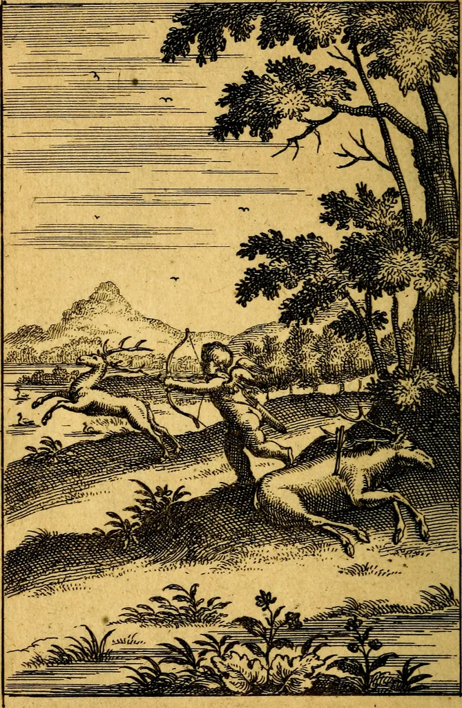 An illustration from Emblemata amatoria : emblemes d'amour en quatre langue [i.e. langues], 1690, leaf 113