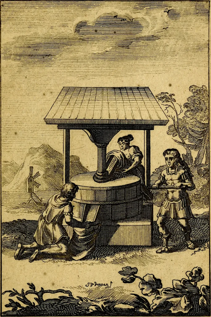 An illustration from Emblemata amatoria : emblemes d'amour en quatre langue [i.e. langues], 1690, leaf 130