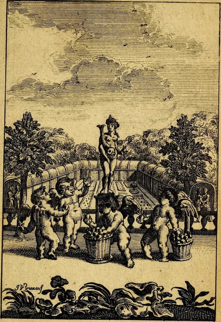 An illustration from Emblemata amatoria : emblemes d'amour en quatre langue [i.e. langues], 1690, leaf 146