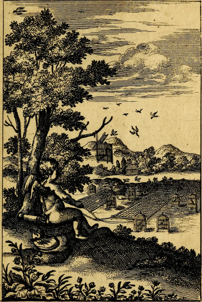 An illustration from Emblemata amatoria : emblemes d'amour en quatre langue [i.e. langues], 1690, leaf 22