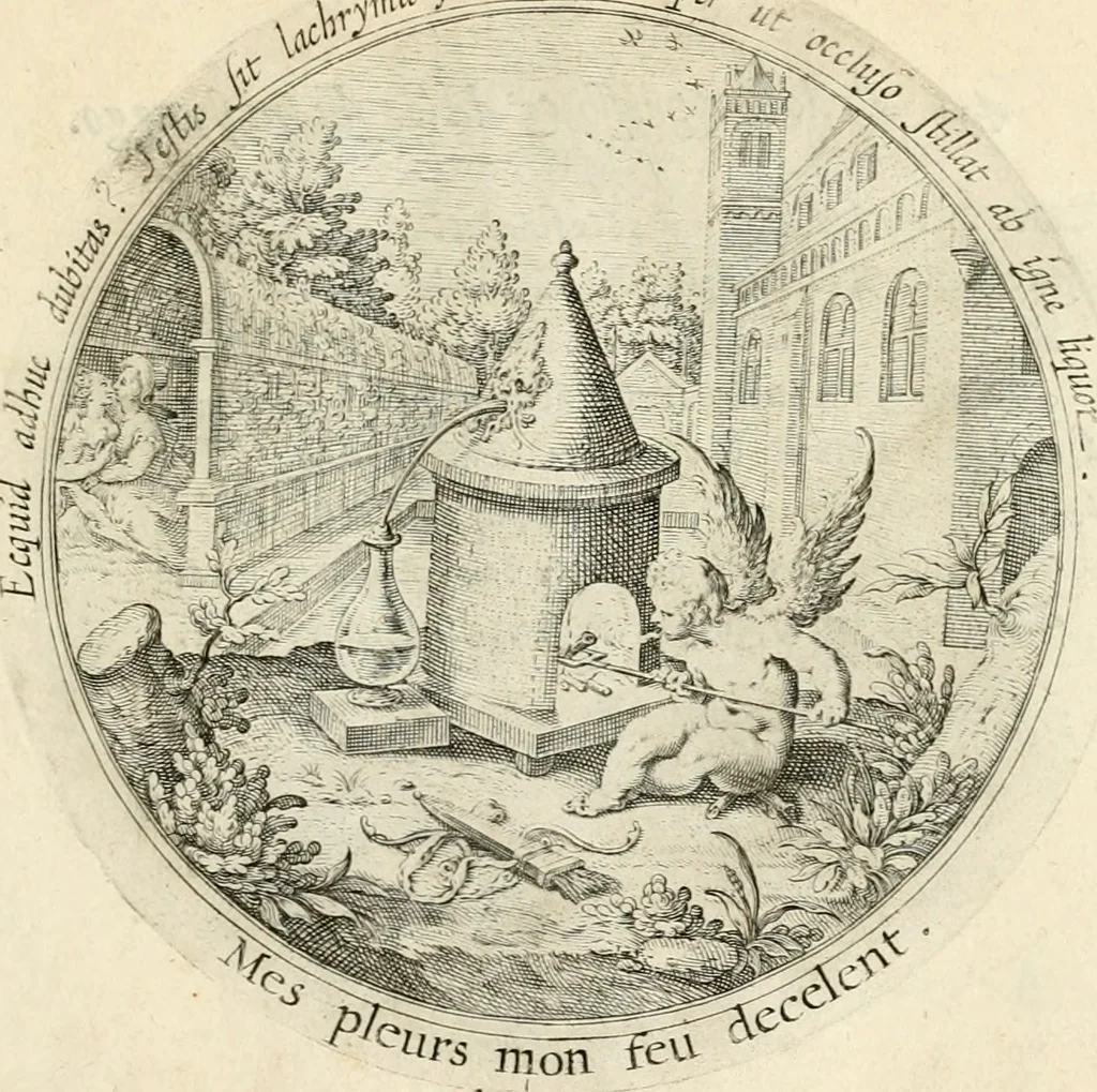 An illustration from Emblemata amatoria, iam demum emendata, 1608, leaf 22