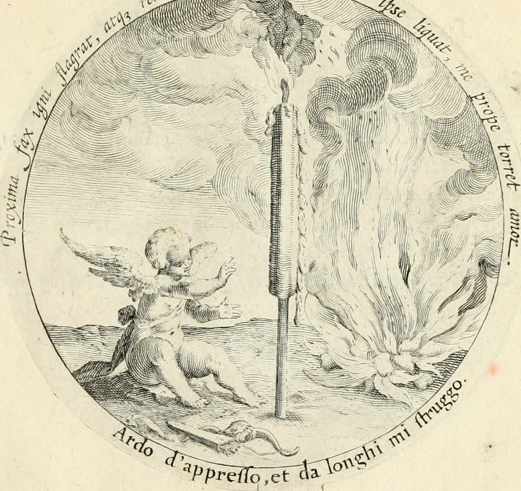 An illustration from Emblemata amatoria, iam demum emendata, 1608, leaf 24