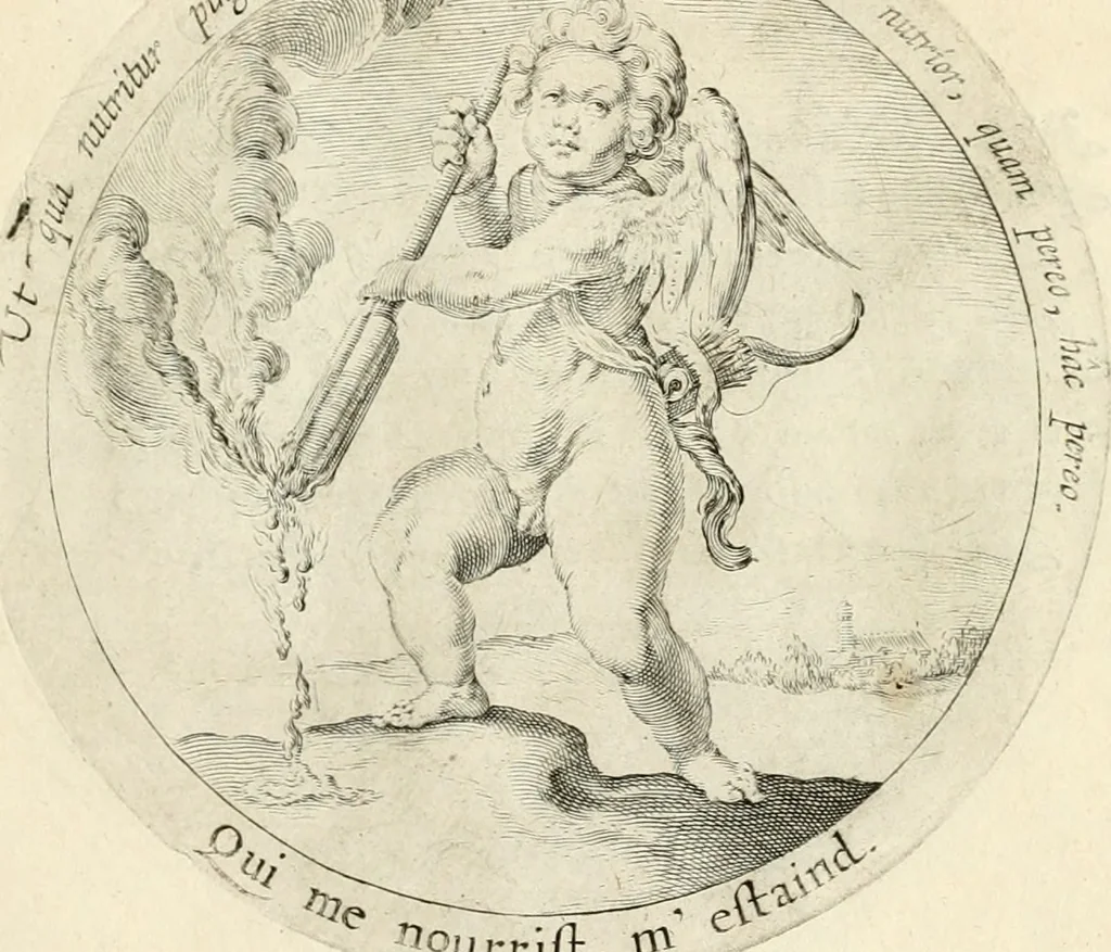 An illustration from Emblemata amatoria, iam demum emendata, 1608, leaf 26