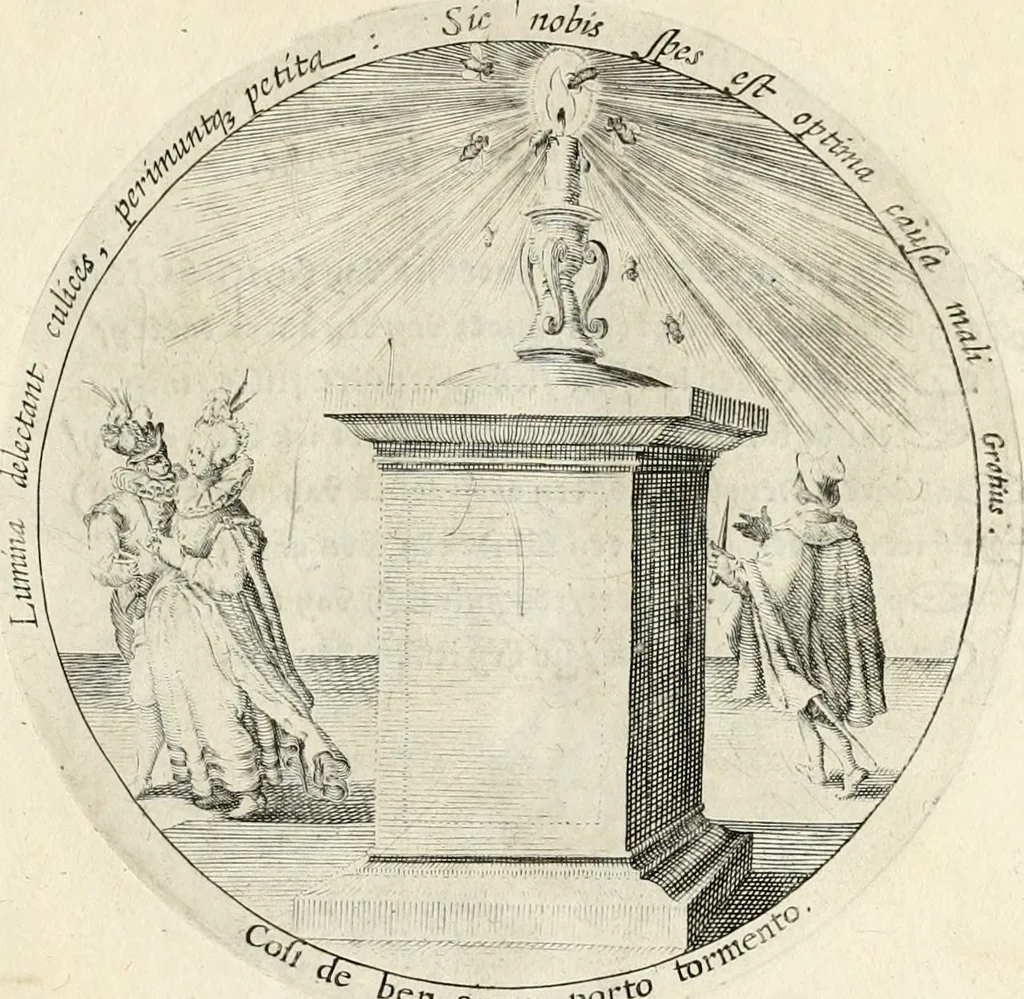 An illustration from Emblemata amatoria, iam demum emendata, 1608, leaf 32