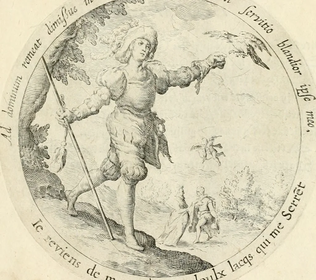 An illustration from Emblemata amatoria, iam demum emendata, 1608, leaf 38