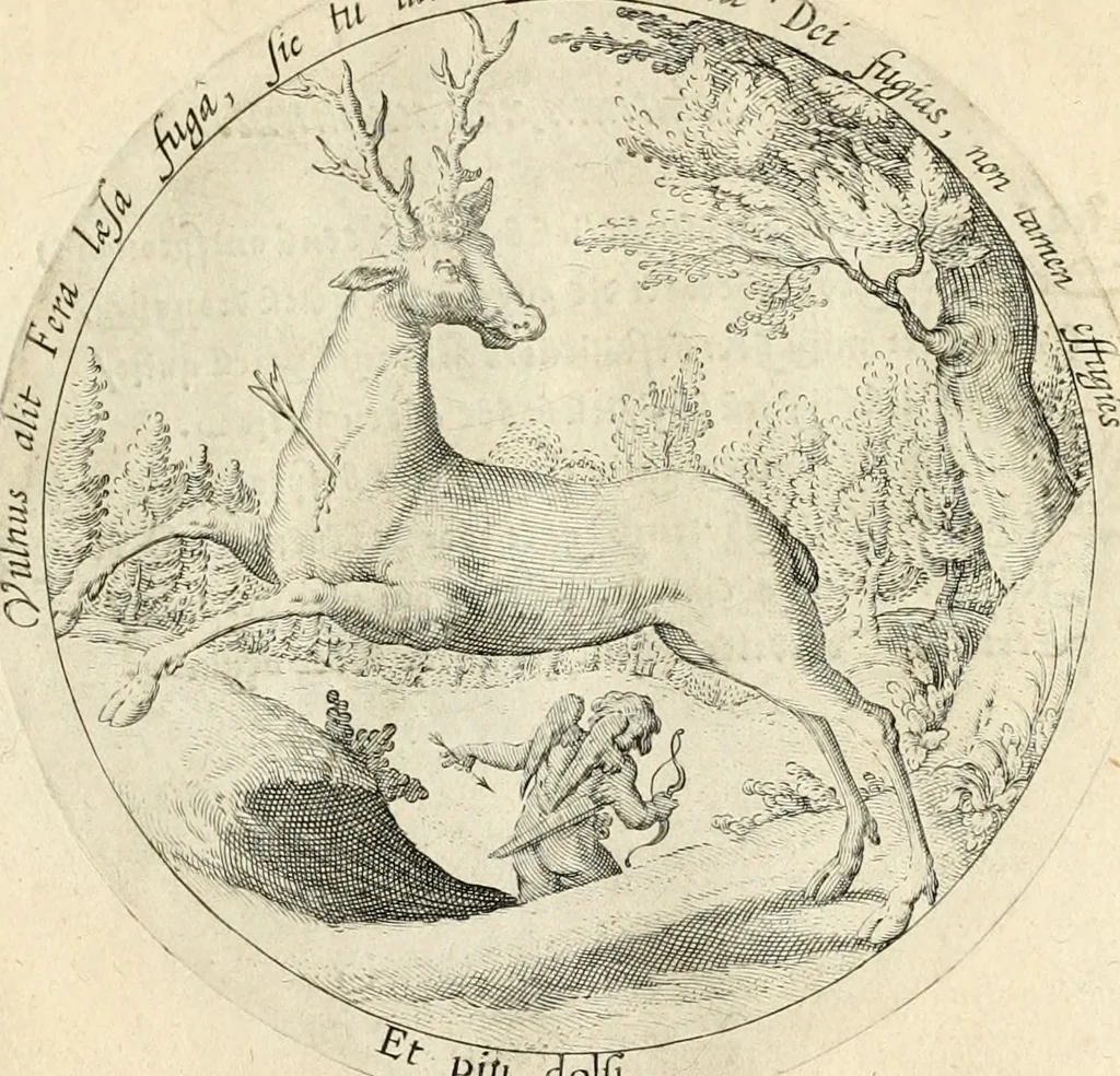 An illustration from Emblemata amatoria, iam demum emendata, 1608, leaf 46
