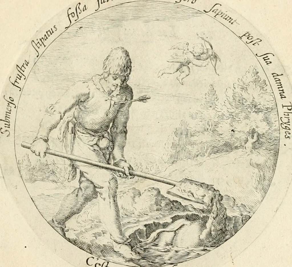An illustration from Emblemata amatoria, iam demum emendata, 1608, leaf 52