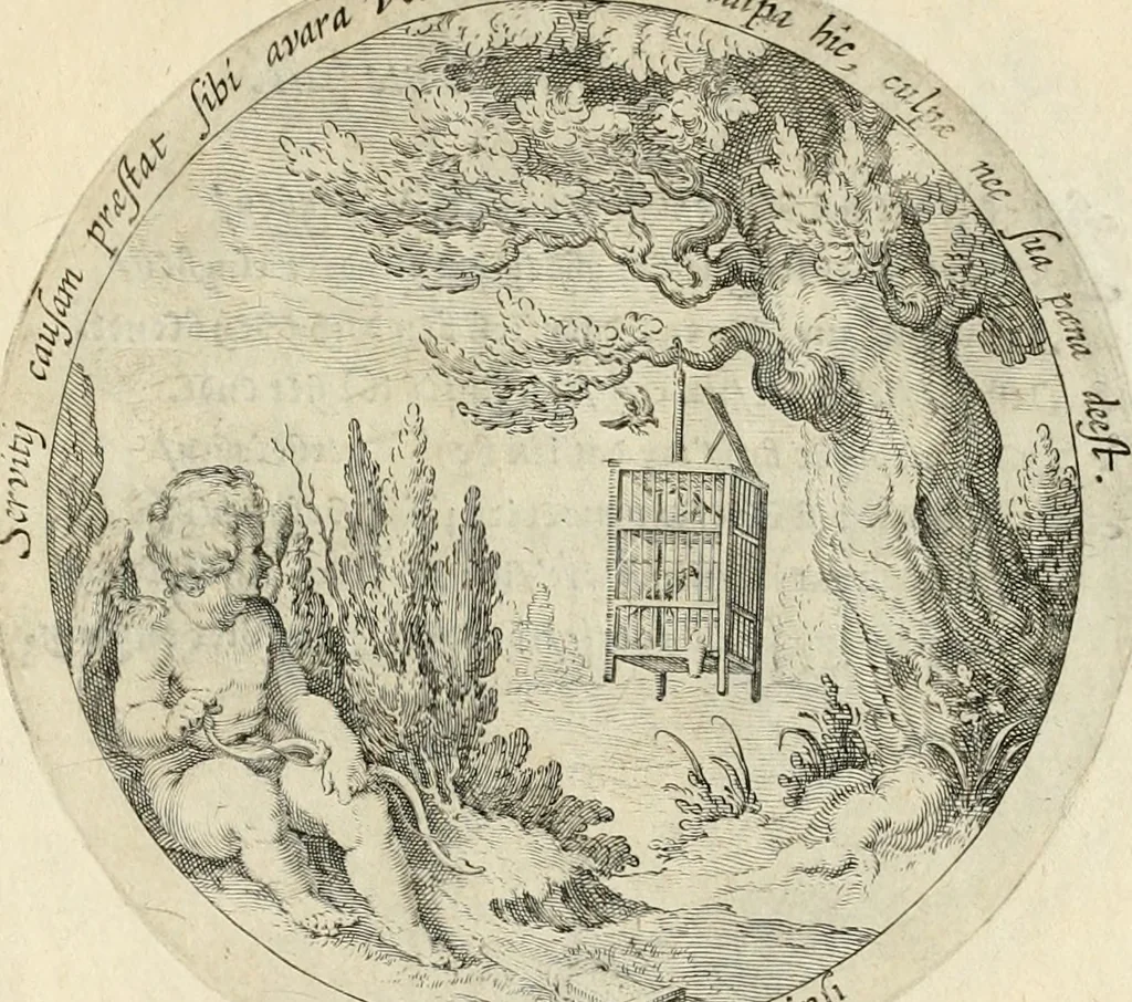 An illustration from Emblemata amatoria, iam demum emendata, 1608, leaf 58