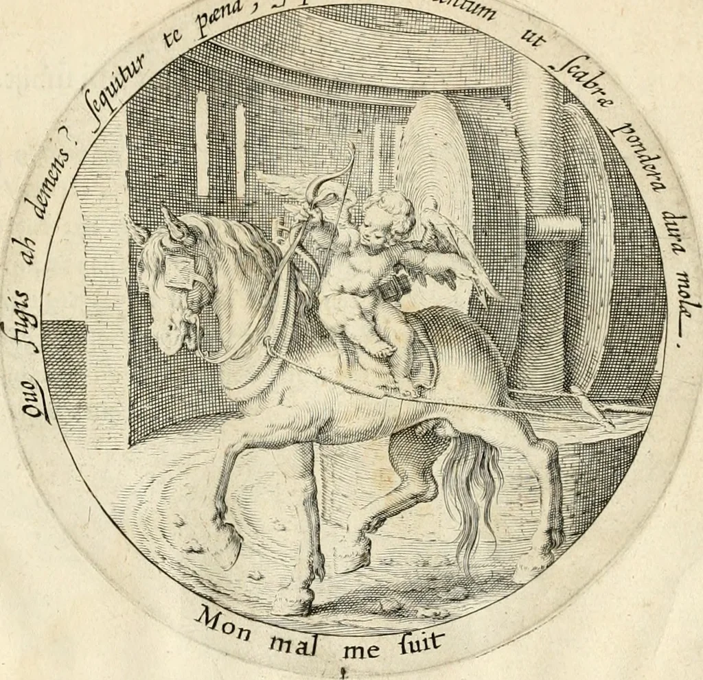 An illustration from Emblemata amatoria, iam demum emendata, 1608, leaf 60