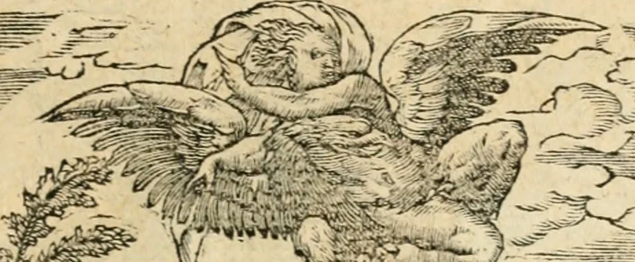 An illustration from Emblemata Andreae Alciati, iurisconsulti clarissimi, 1548, leaf 10