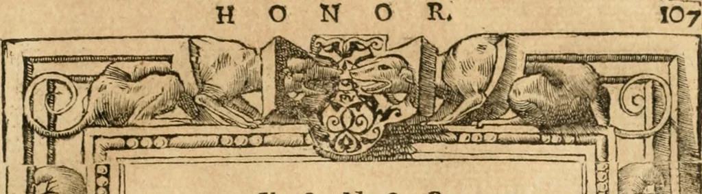 An illustration from Emblemata Andreae Alciati, iurisconsulti clarissimi, 1548, leaf 110