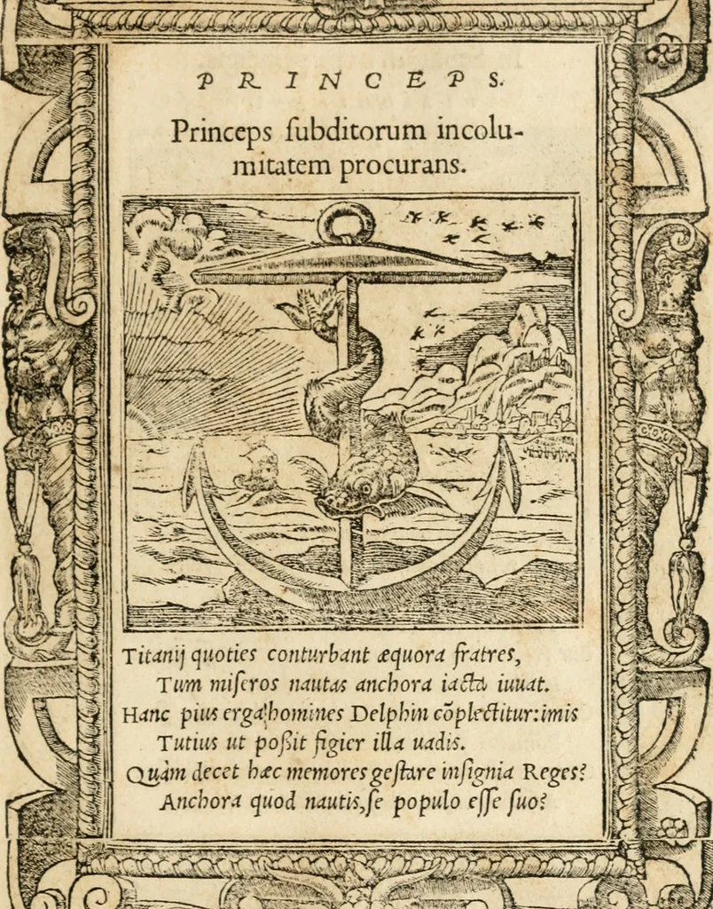 An illustration from Emblemata Andreae Alciati, iurisconsulti clarissimi, 1548, leaf 118