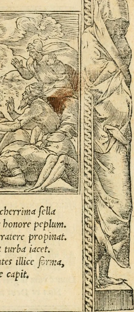 An illustration from Emblemata Andreae Alciati, iurisconsulti clarissimi, 1548, leaf 12