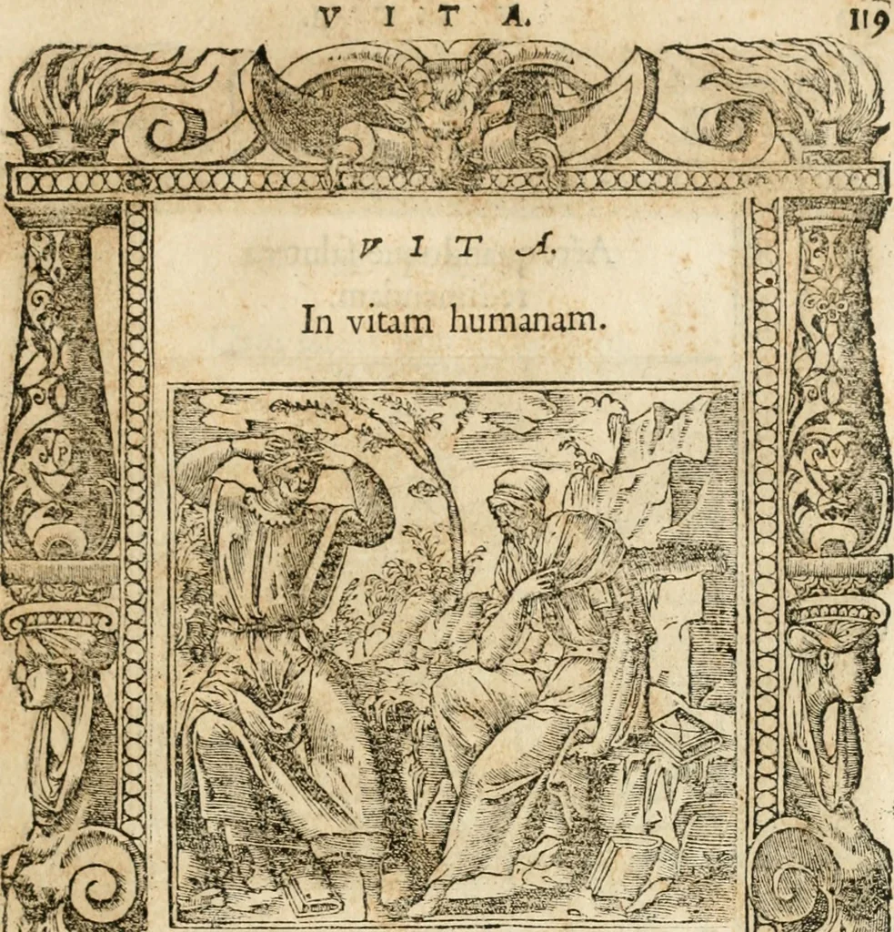 An illustration from Emblemata Andreae Alciati, iurisconsulti clarissimi, 1548, leaf 122