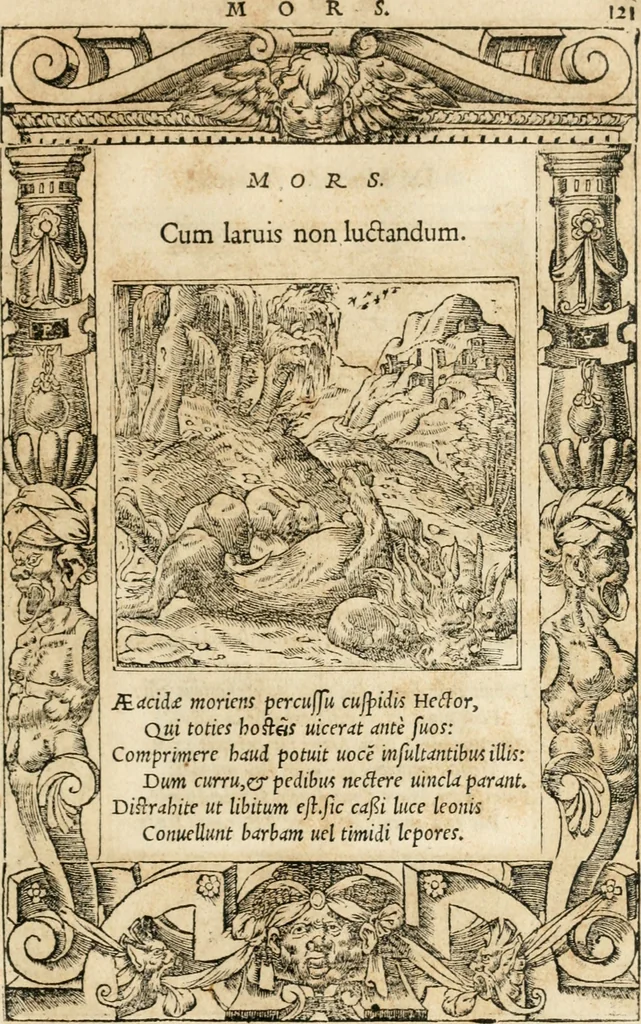 An illustration from Emblemata Andreae Alciati, iurisconsulti clarissimi, 1548, leaf 124