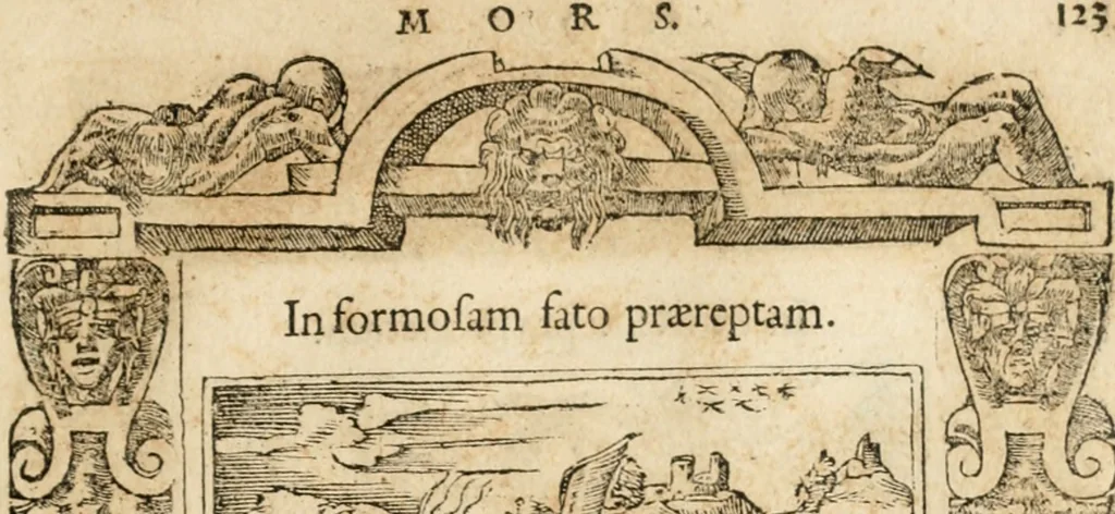 An illustration from Emblemata Andreae Alciati, iurisconsulti clarissimi, 1548, leaf 126