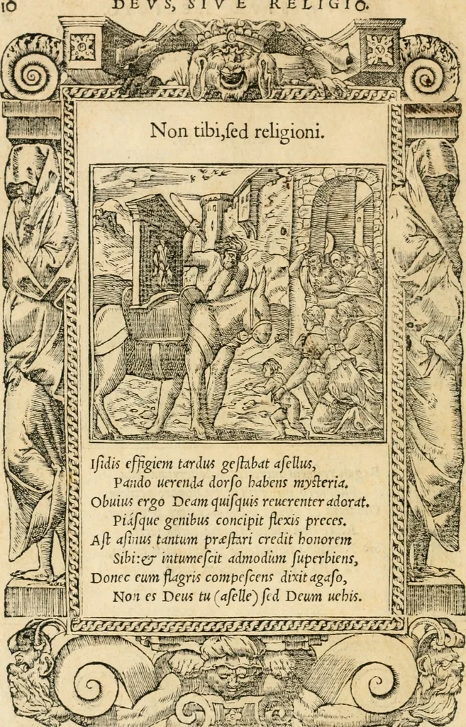 An illustration from Emblemata Andreae Alciati, iurisconsulti clarissimi, 1548, leaf 13