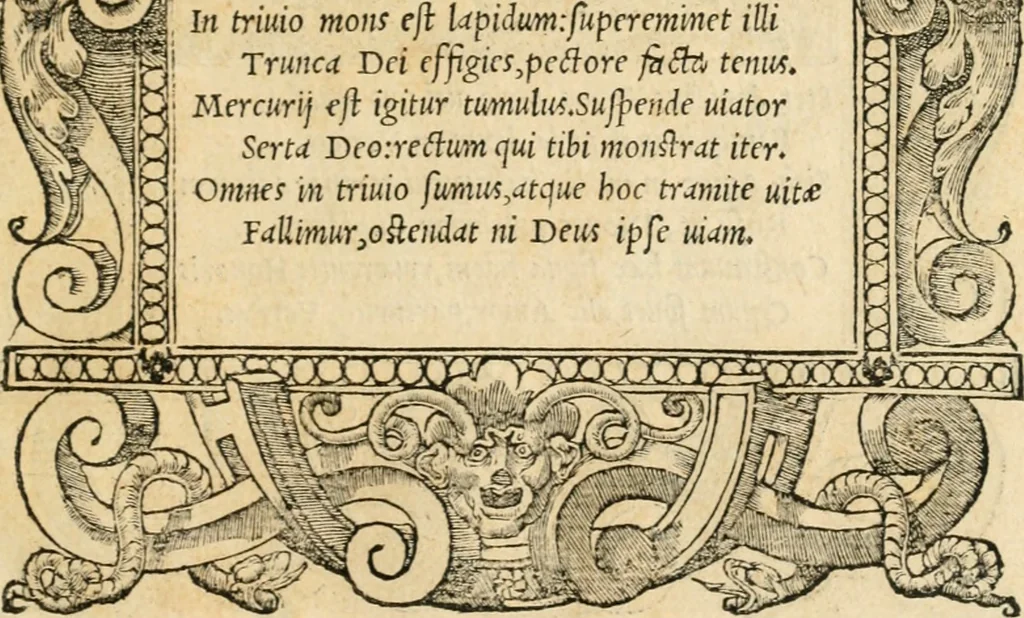 An illustration from Emblemata Andreae Alciati, iurisconsulti clarissimi, 1548, leaf 14