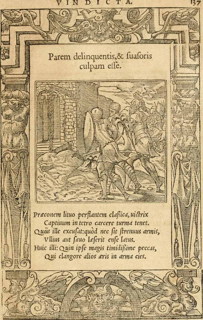 An illustration from Emblemata Andreae Alciati, iurisconsulti clarissimi, 1548, leaf 140