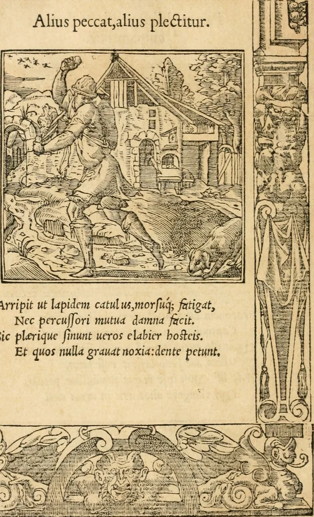 An illustration from Emblemata Andreae Alciati, iurisconsulti clarissimi, 1548, leaf 141