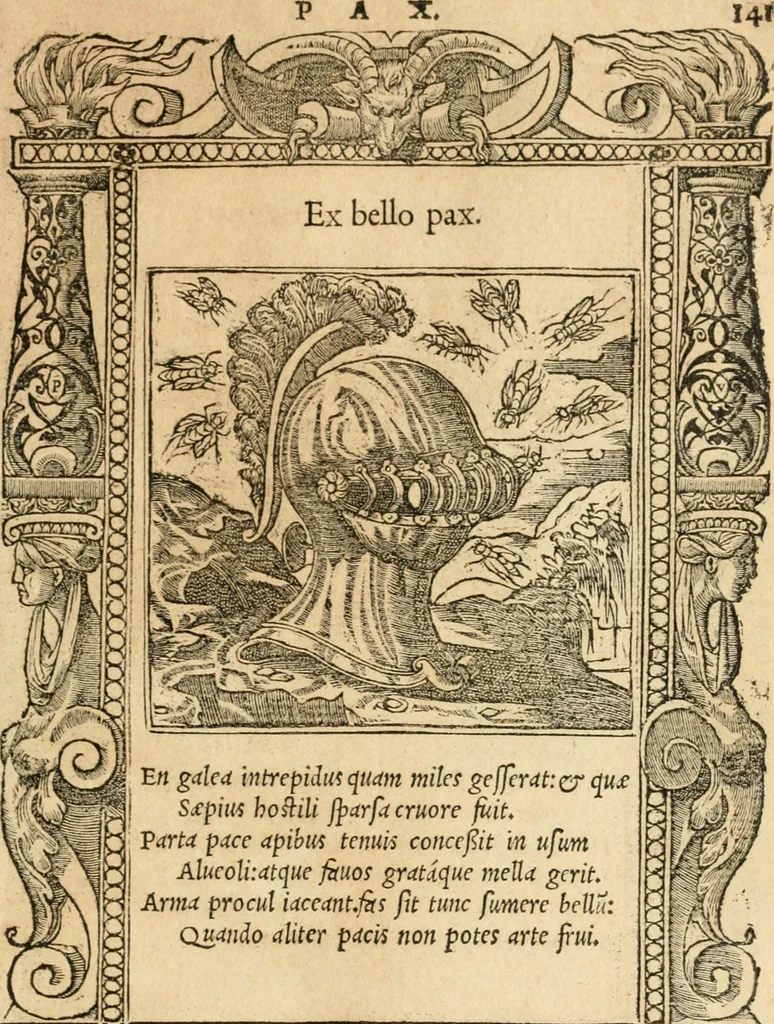 An illustration from Emblemata Andreae Alciati, iurisconsulti clarissimi, 1548, leaf 144