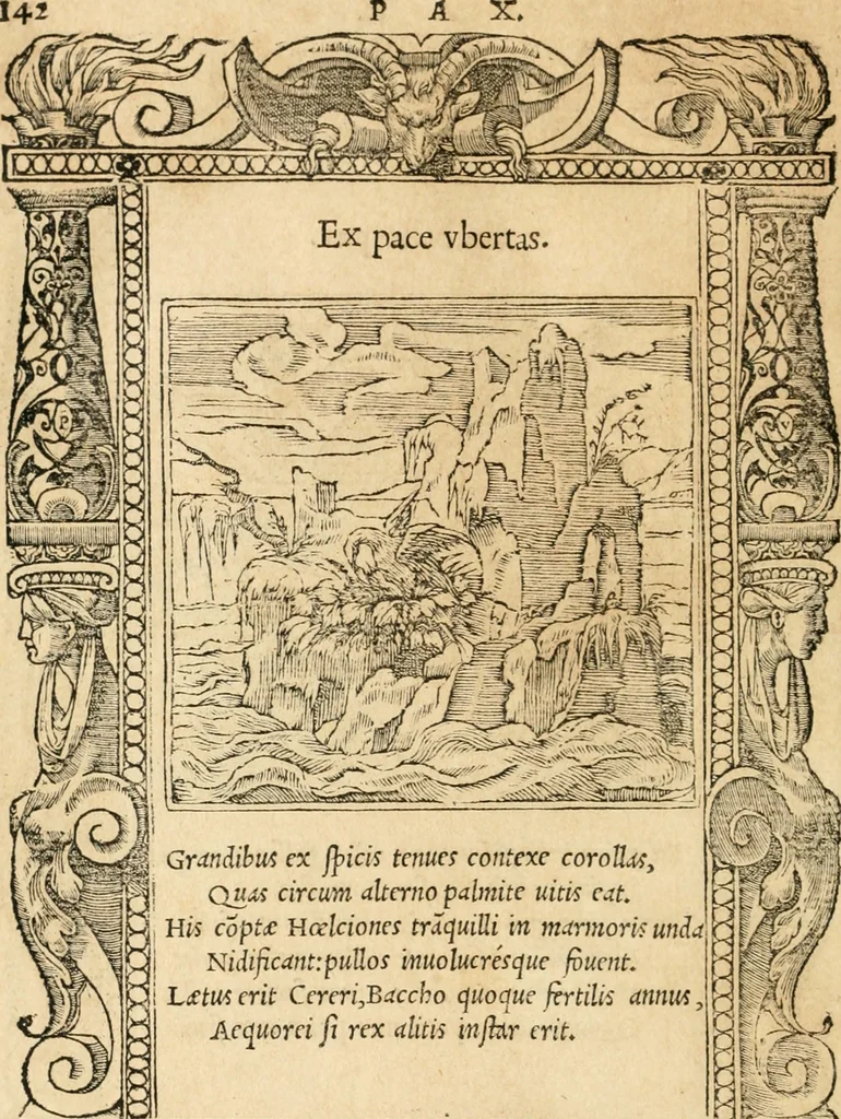 An illustration from Emblemata Andreae Alciati, iurisconsulti clarissimi, 1548, leaf 145